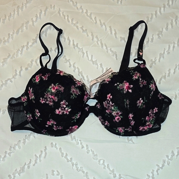 NWT Victoria's Secret Sexy Tee Posey Lace Lightly Lined Demi Bra - Picture 2 of 4